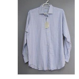 NEW Jack Stone Blue Check Contrast Cuff Shirt XXL